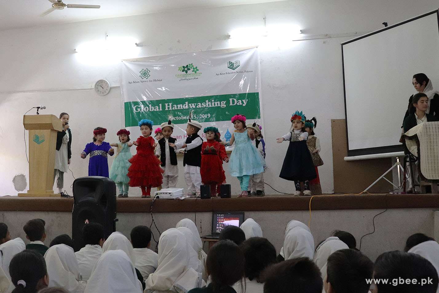 Kids perform at Global Handwashing Day 2019 in Gilgit