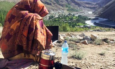 A girl takes online classes Gilgit-Baltistan miles away from home due to bad internet connectivity.