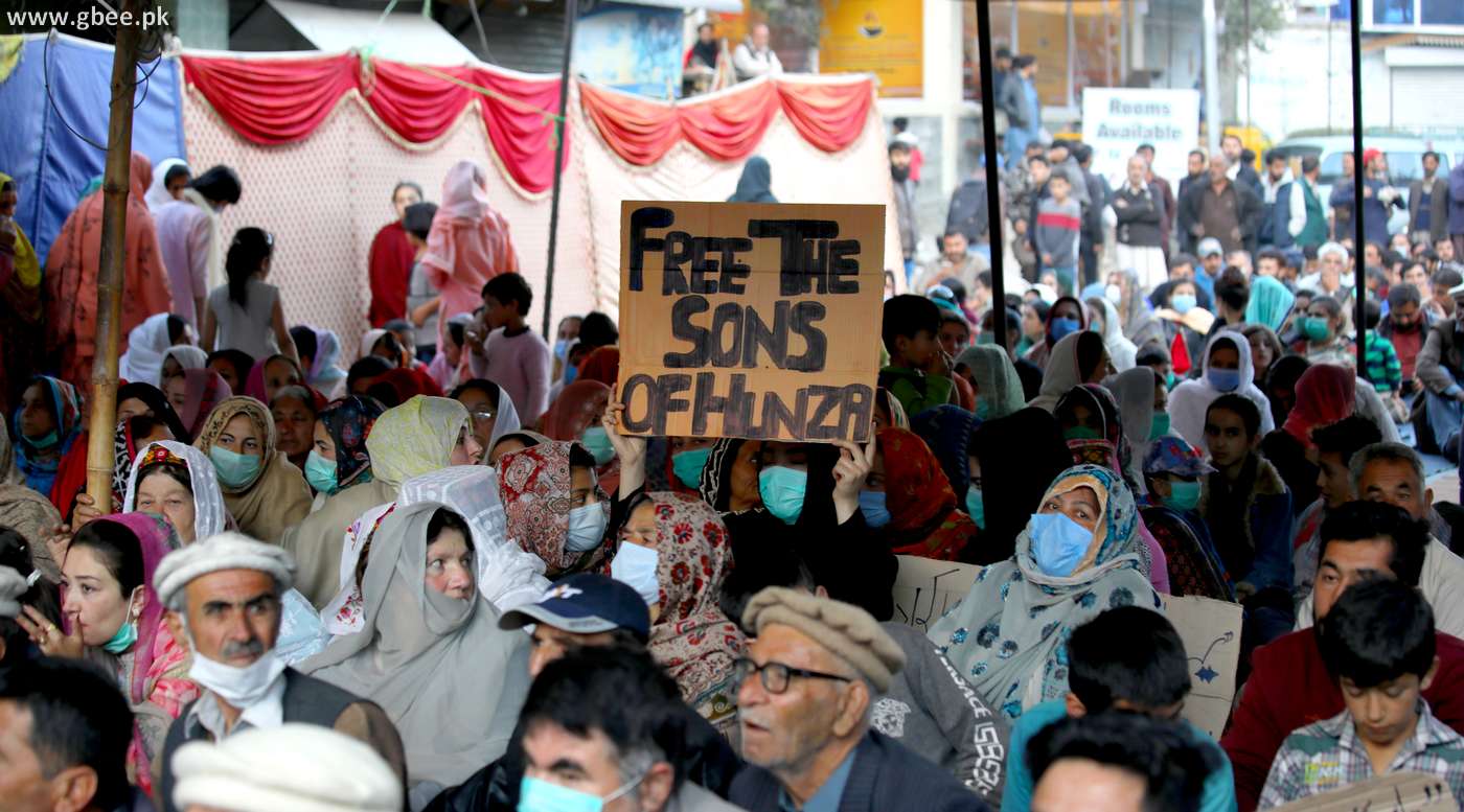 Hunza sit-in on Karakoram Highway for release of Baba Jan